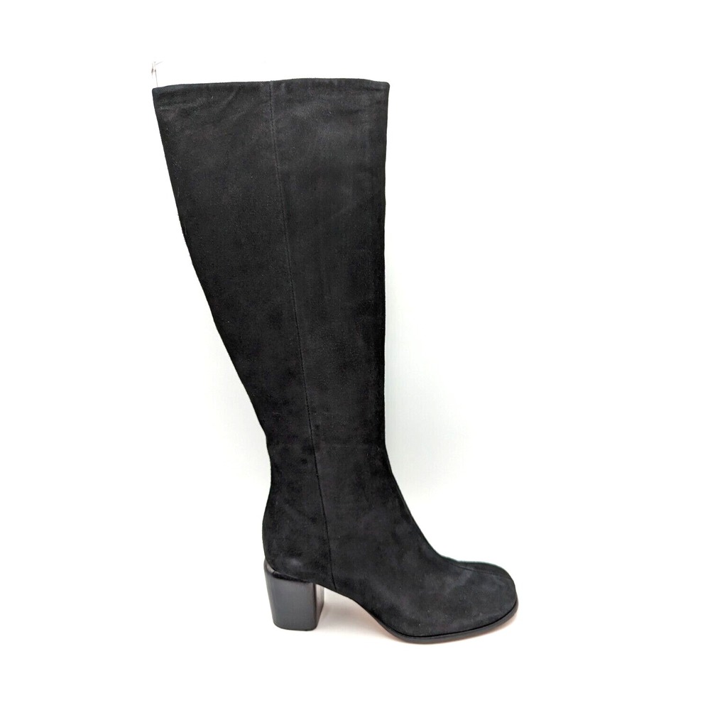 Vince Maggie Black Suede Boots Size 36.5 Size 6.5